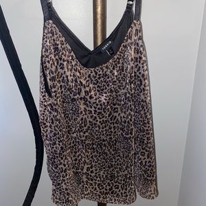 Leopard sparkle swing cami
